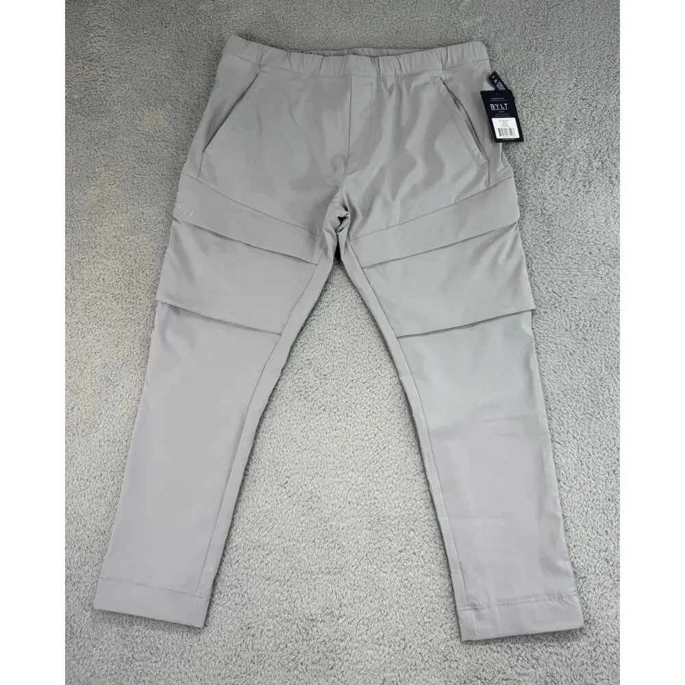 BYLT Pants Mens XLarge Skyline Gray Stretch Casual Outdoor Hike Tech Cargo Jogg